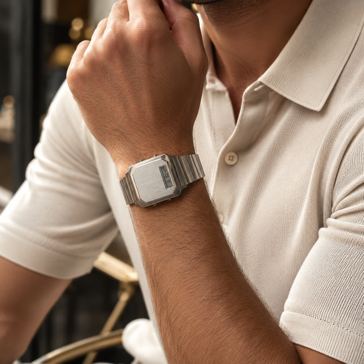 Vertex Digital Steel Timepiece