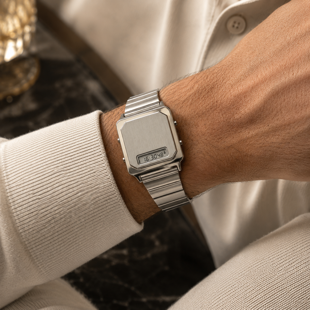 Vertex Digital Steel Timepiece