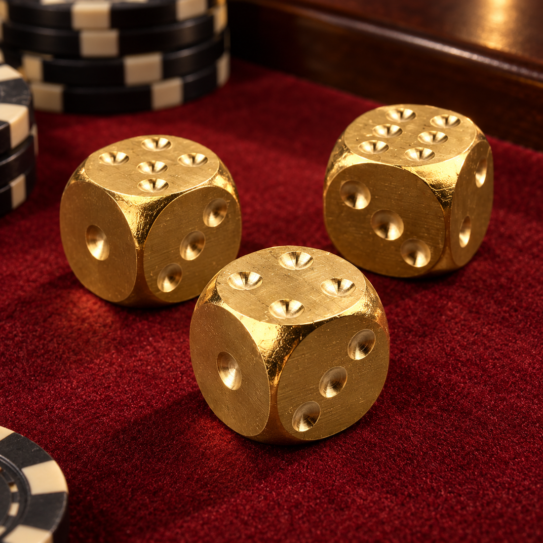 High Roller Brass Dice