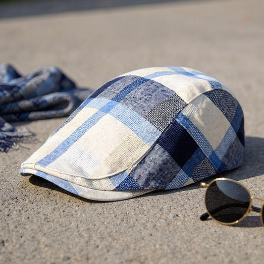 Classic Plaid Beret Cap