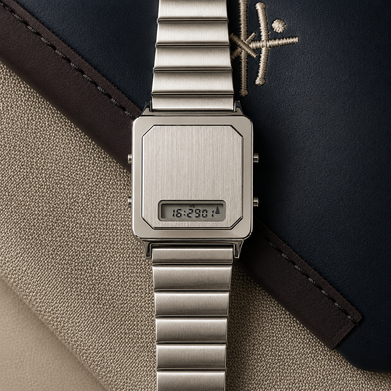 Vertex Digital Steel Timepiece