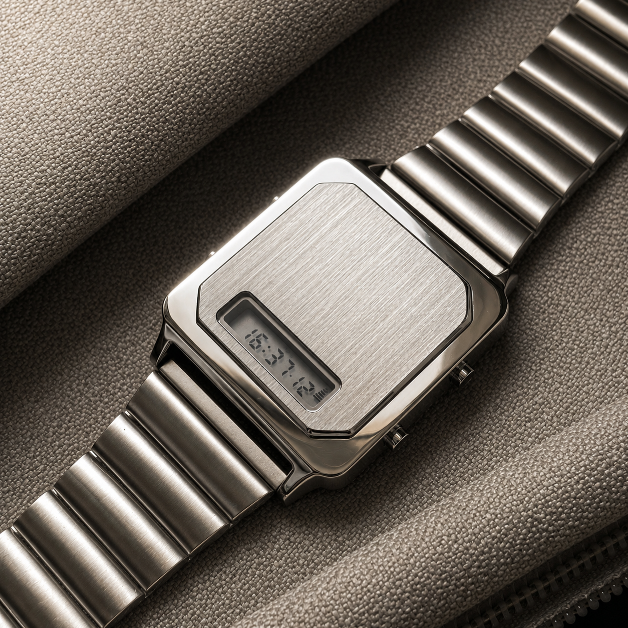 Vertex Digital Steel Timepiece