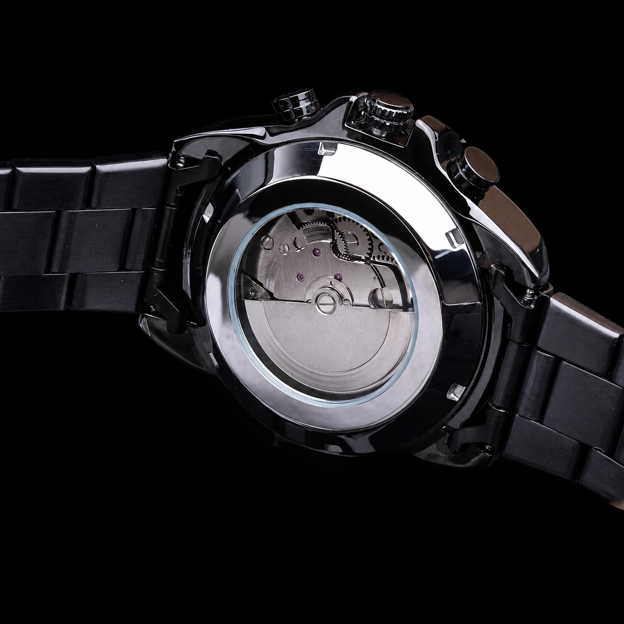 Three Dial Steel Chrono