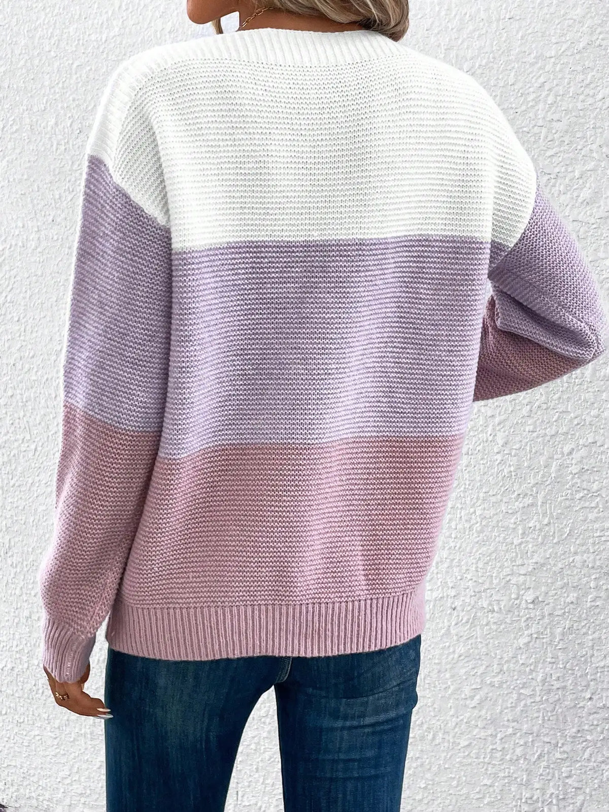 Cozy Trio Tone Sweater