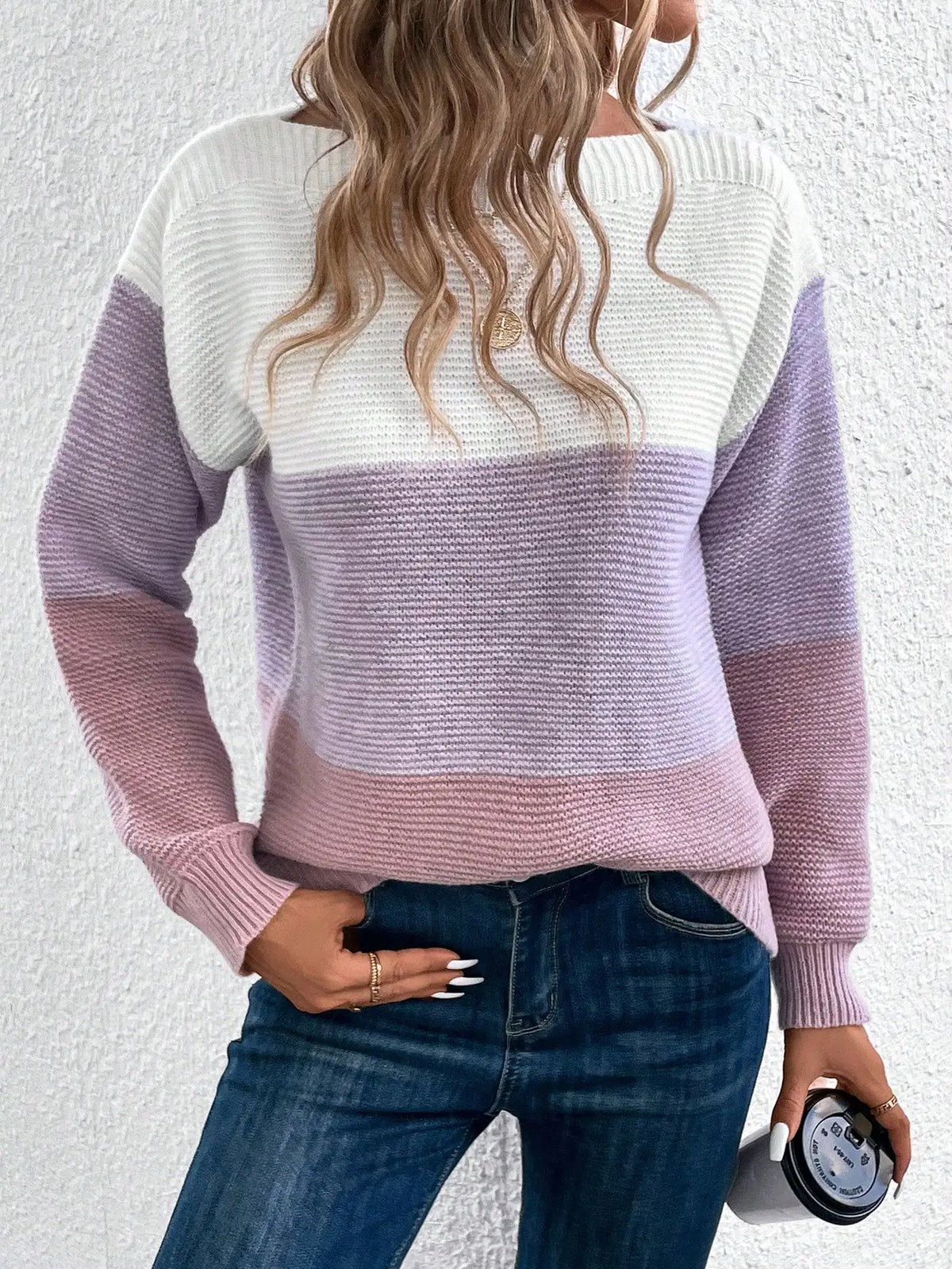 Cozy Trio Tone Sweater