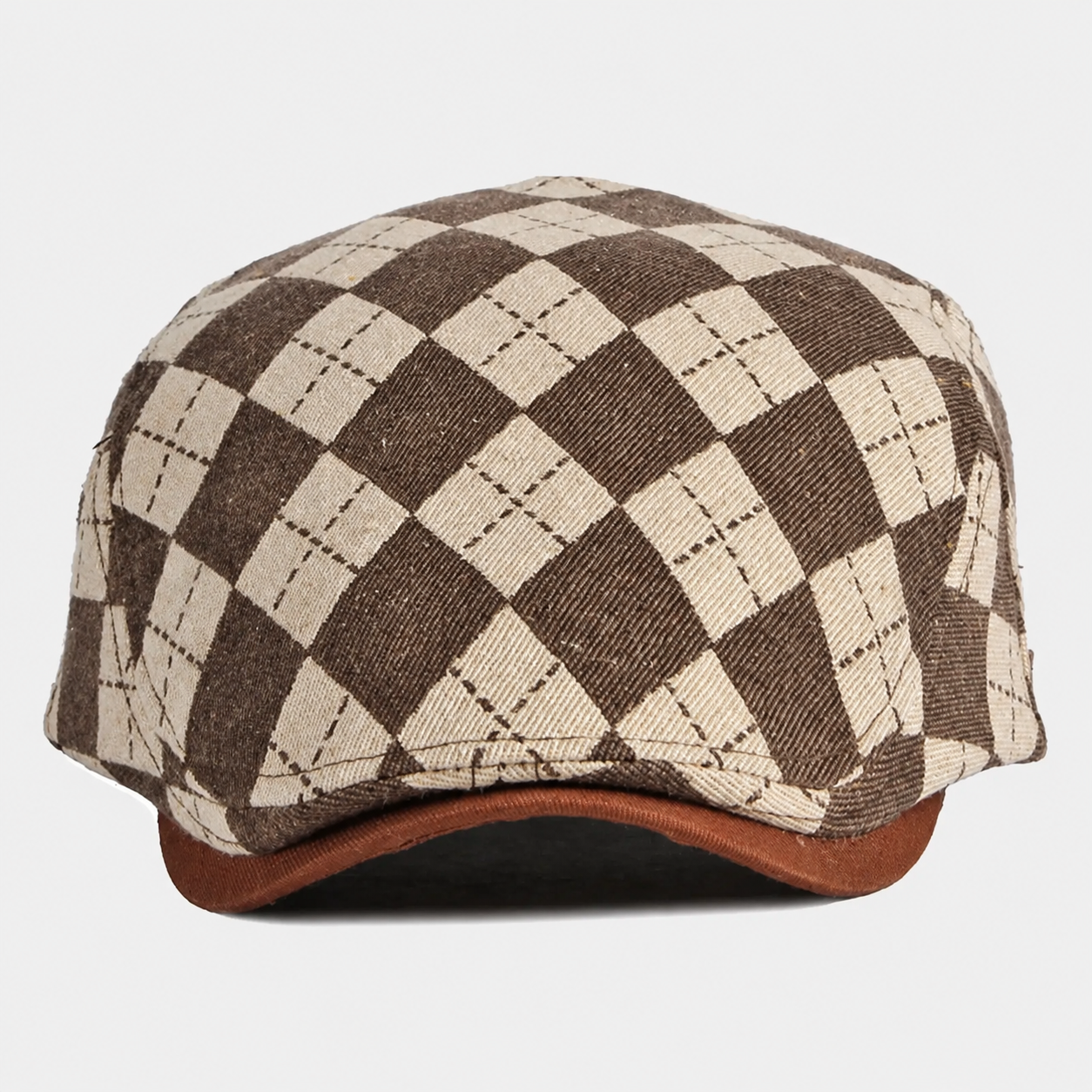 Herringbone Plaid Cap