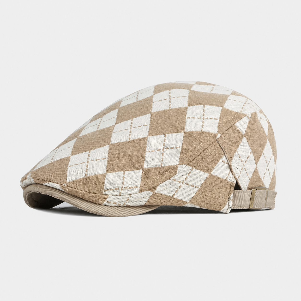 Herringbone Plaid Cap