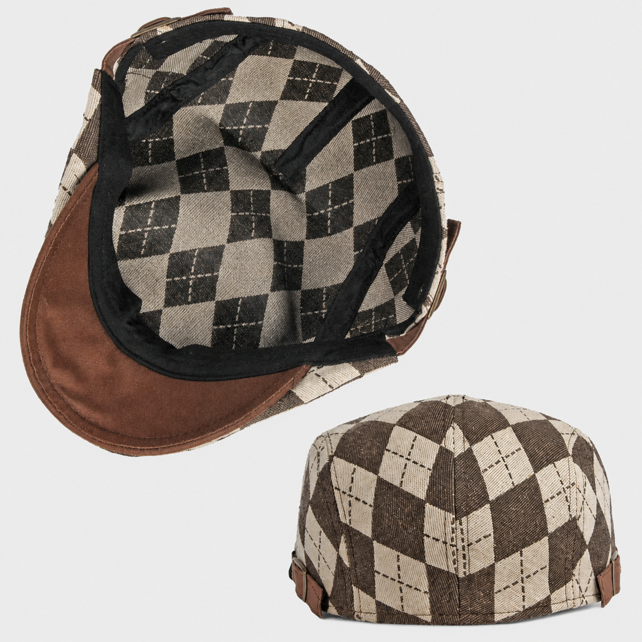 Herringbone Plaid Cap