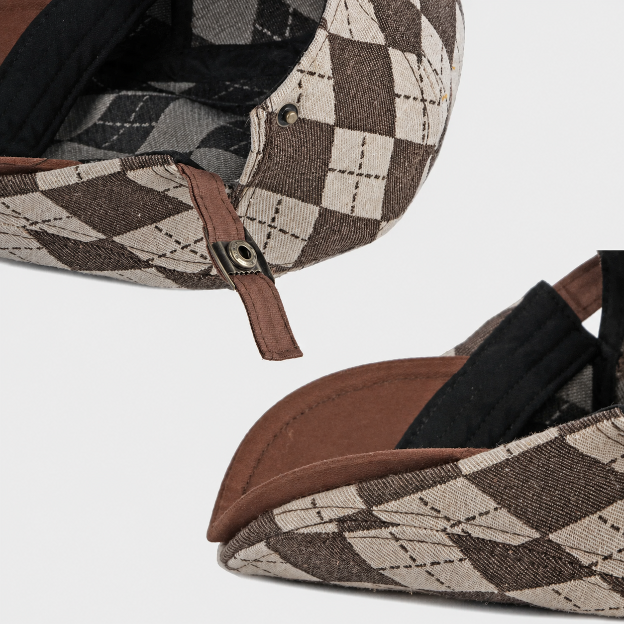 Herringbone Plaid Cap