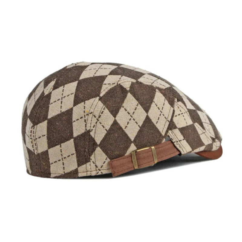 Herringbone Plaid Cap