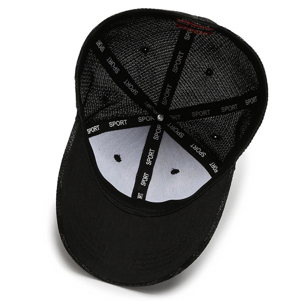 Black Plaid Fitted Cap