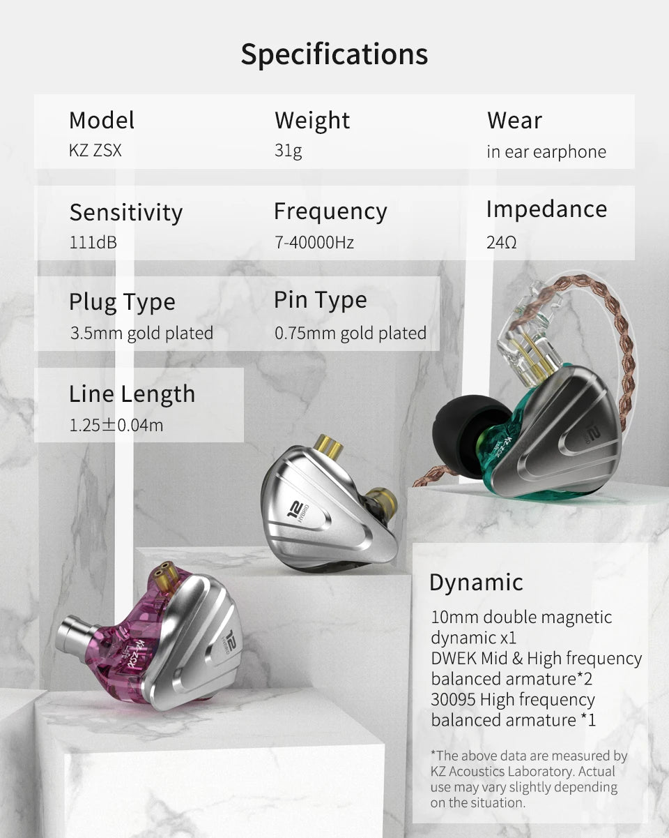 KZ ZSX Terminator Pro Hybrid Earphones