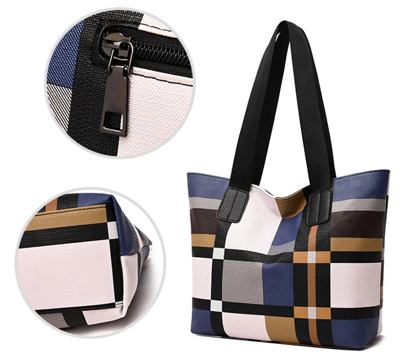 Plaid Elegance Tote