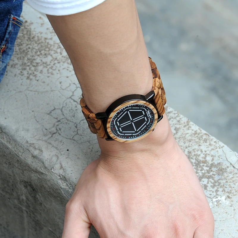 Fusion Wood Digital Timepiece