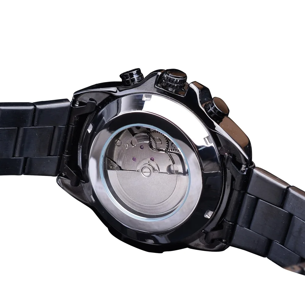 Three Dial Steel Chrono