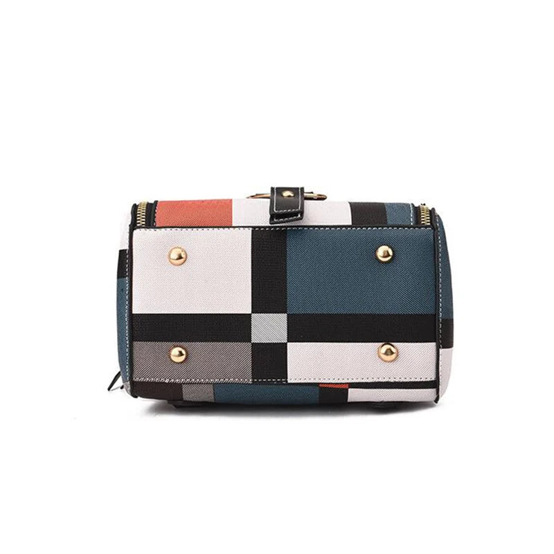 Elegance Plaid Leather Pack