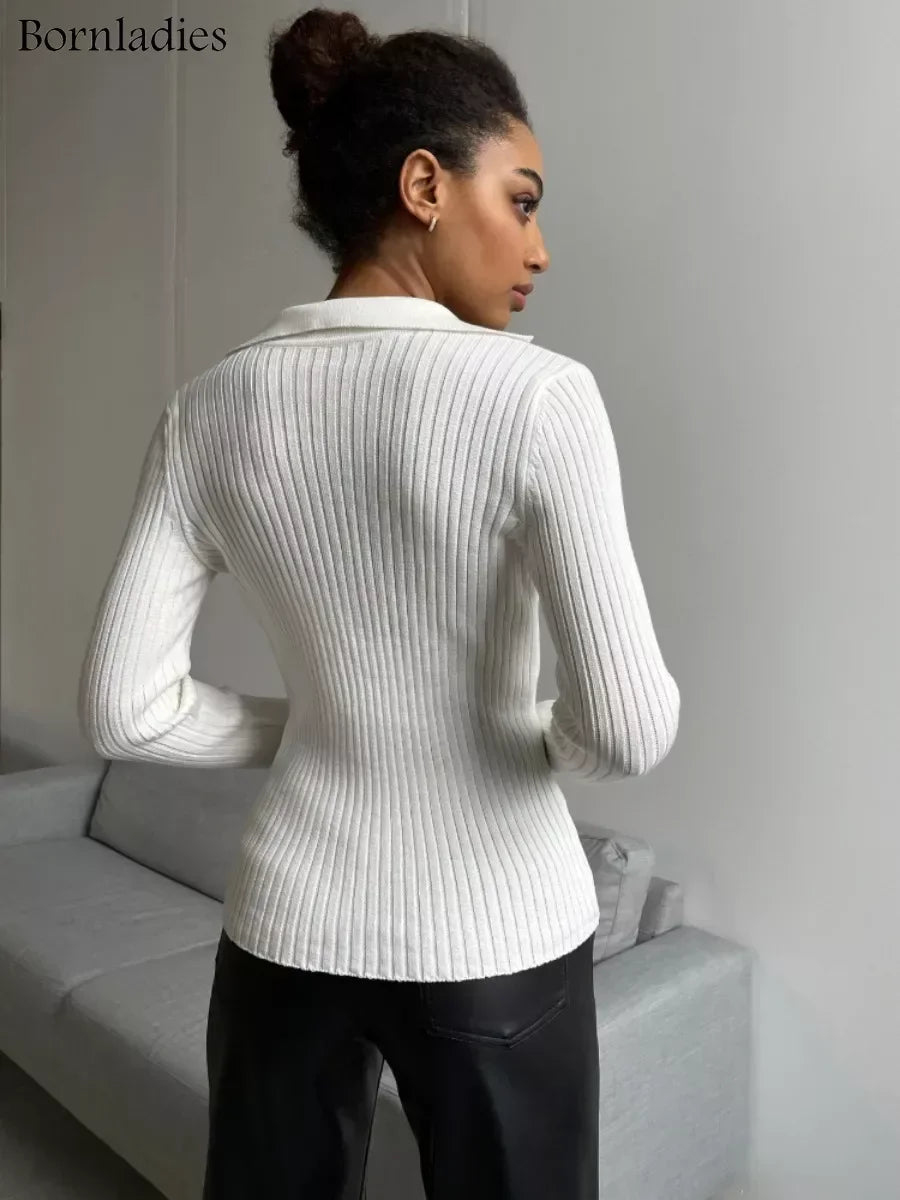 Classic Knit Polo Sweater
