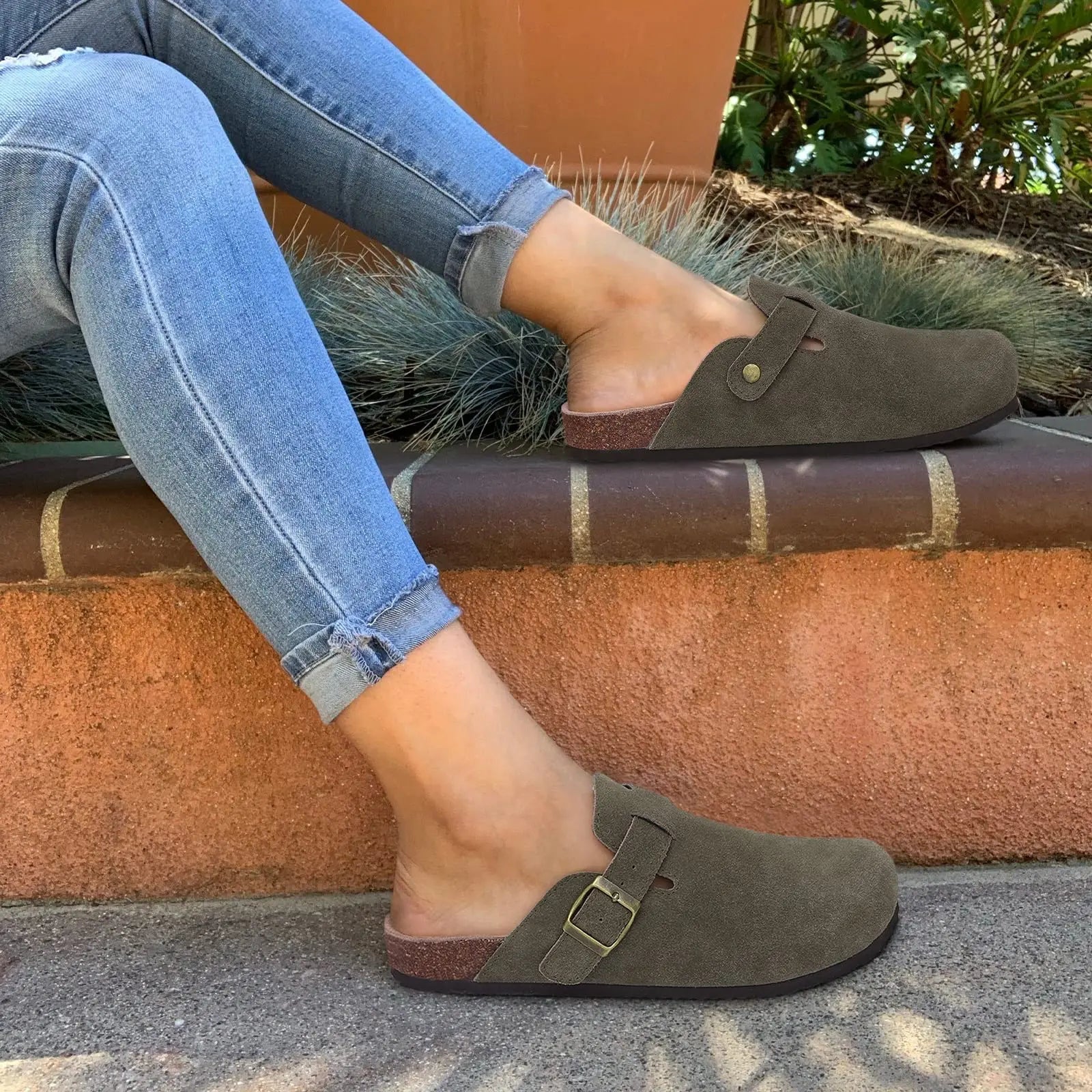 Velmori Suede Comfort Mules