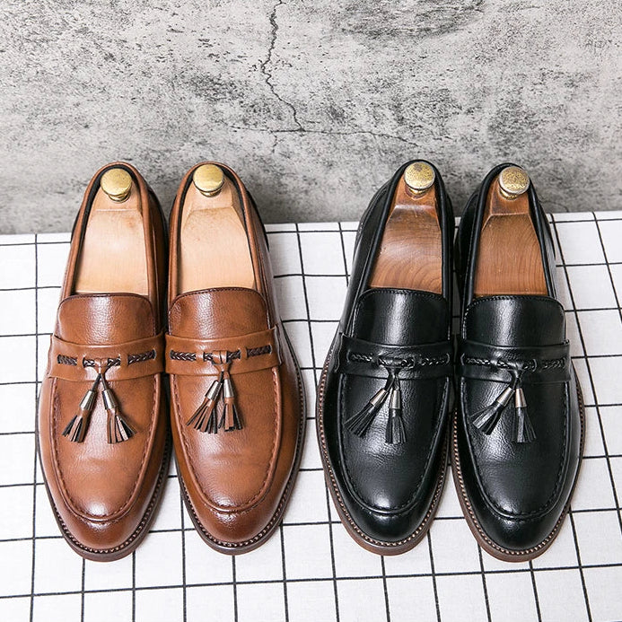Classic Split Leather Loafers