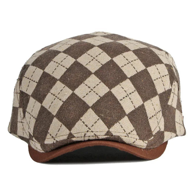 Herringbone Plaid Cap