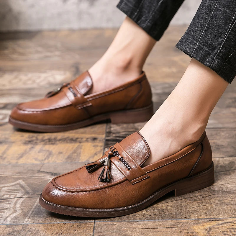 Classic Split Leather Loafers