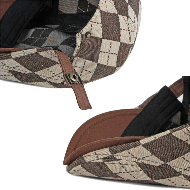 Herringbone Plaid Cap
