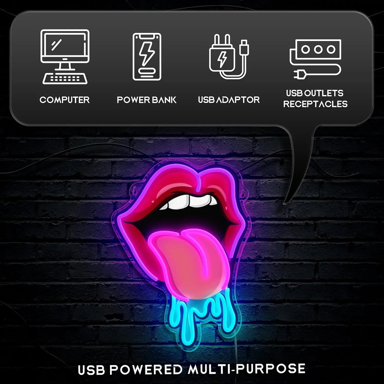 Big Mouth LED Neon Light