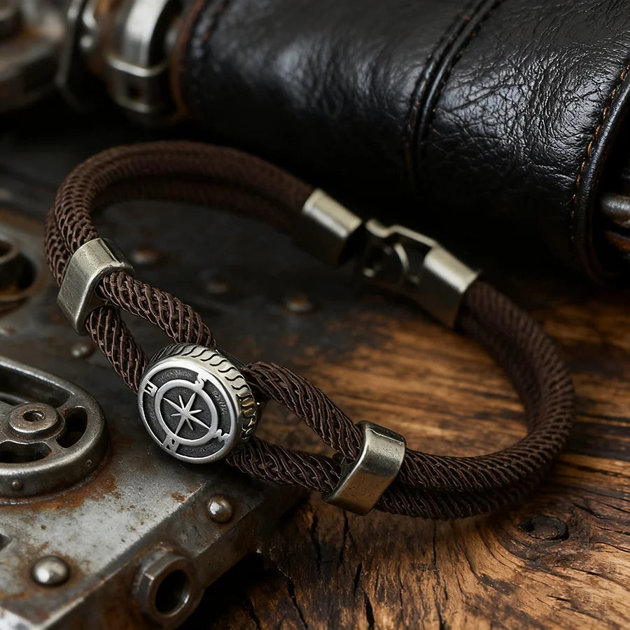 Viking Compass Rope Bracelet