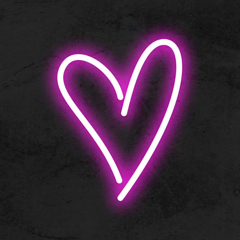 Pink Heart LED Neon Light