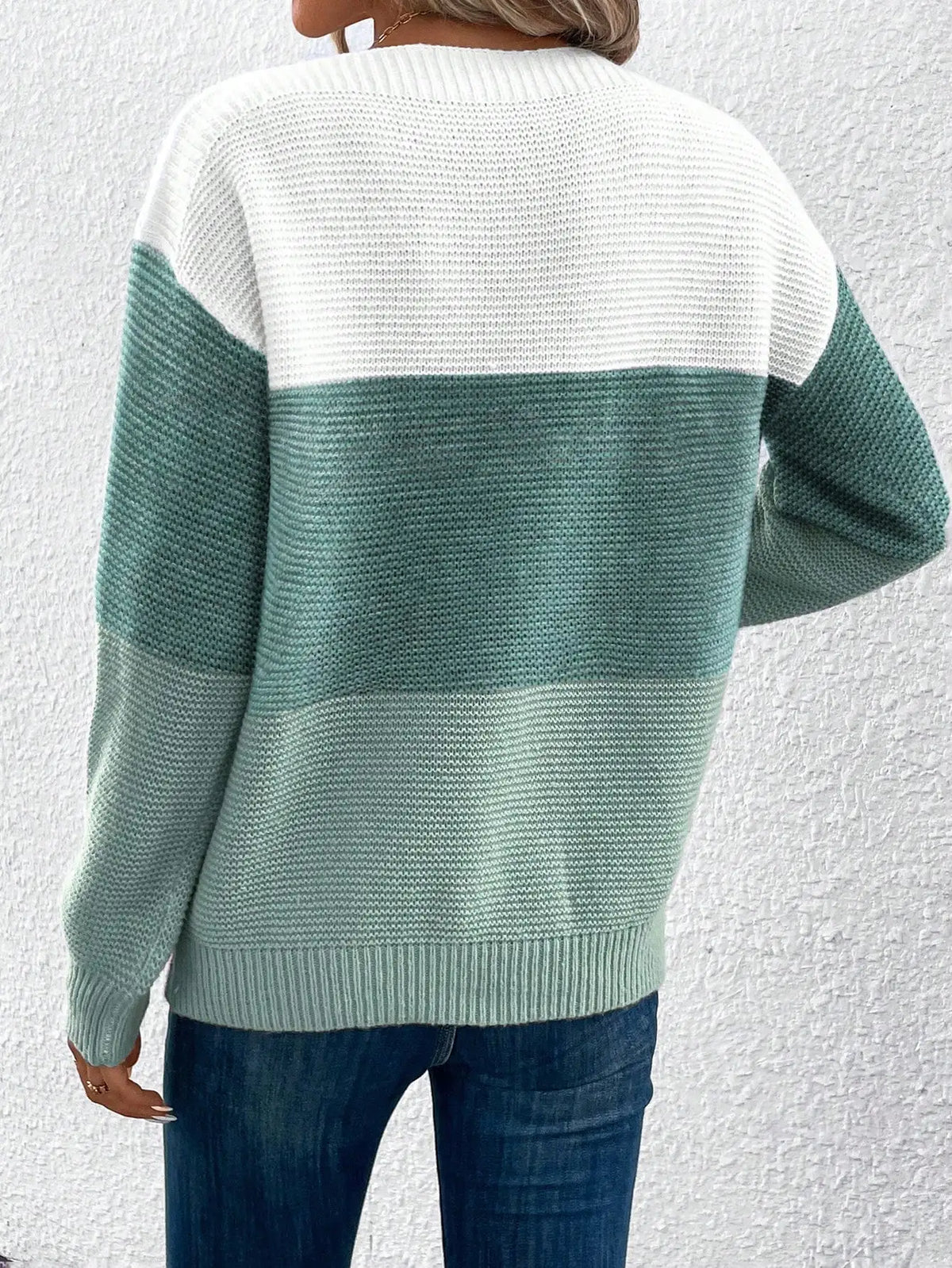 Cozy Trio Tone Sweater