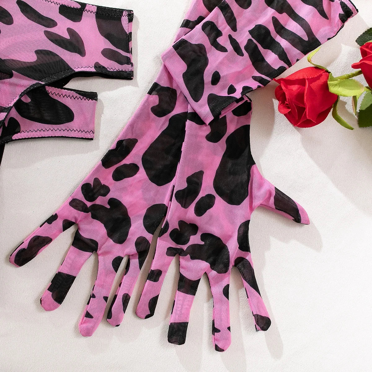 Pink Leopard Lingerie Set