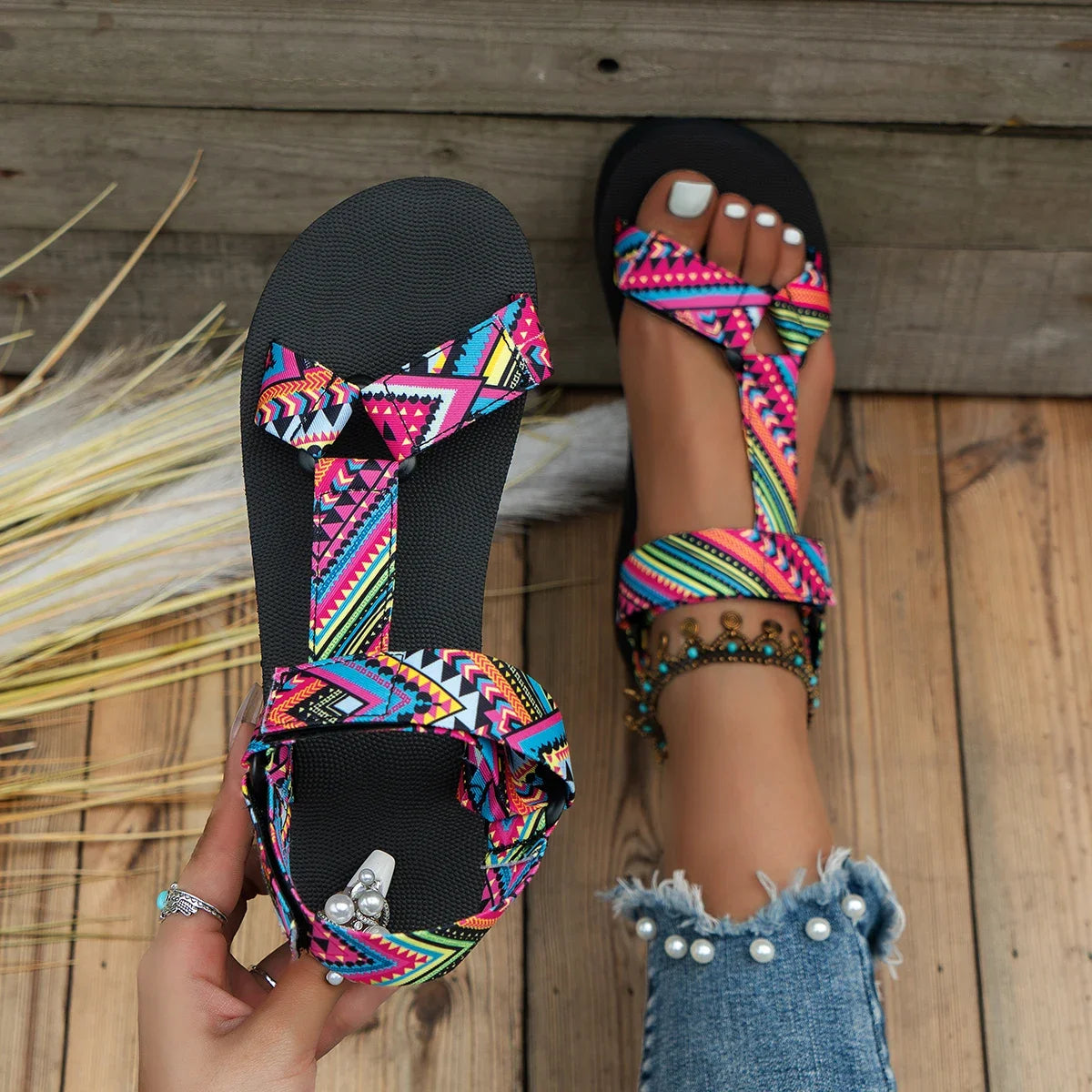 Sun Drift Platform Sandals