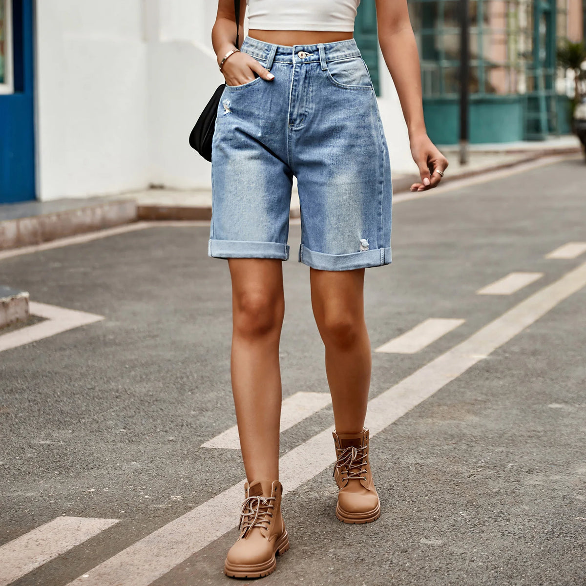 Relaxed Fit Vintage Wash Shorts