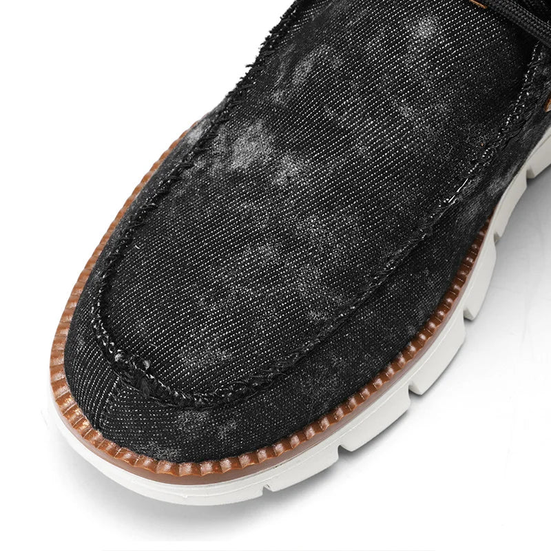 Classic Black Canvas Loafers