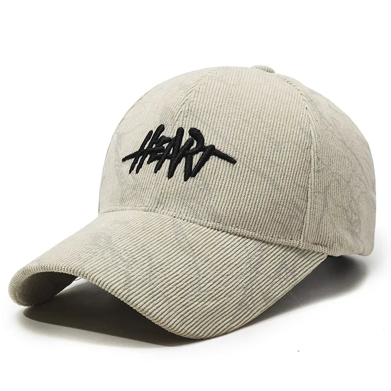 Corduroy Heart Cap