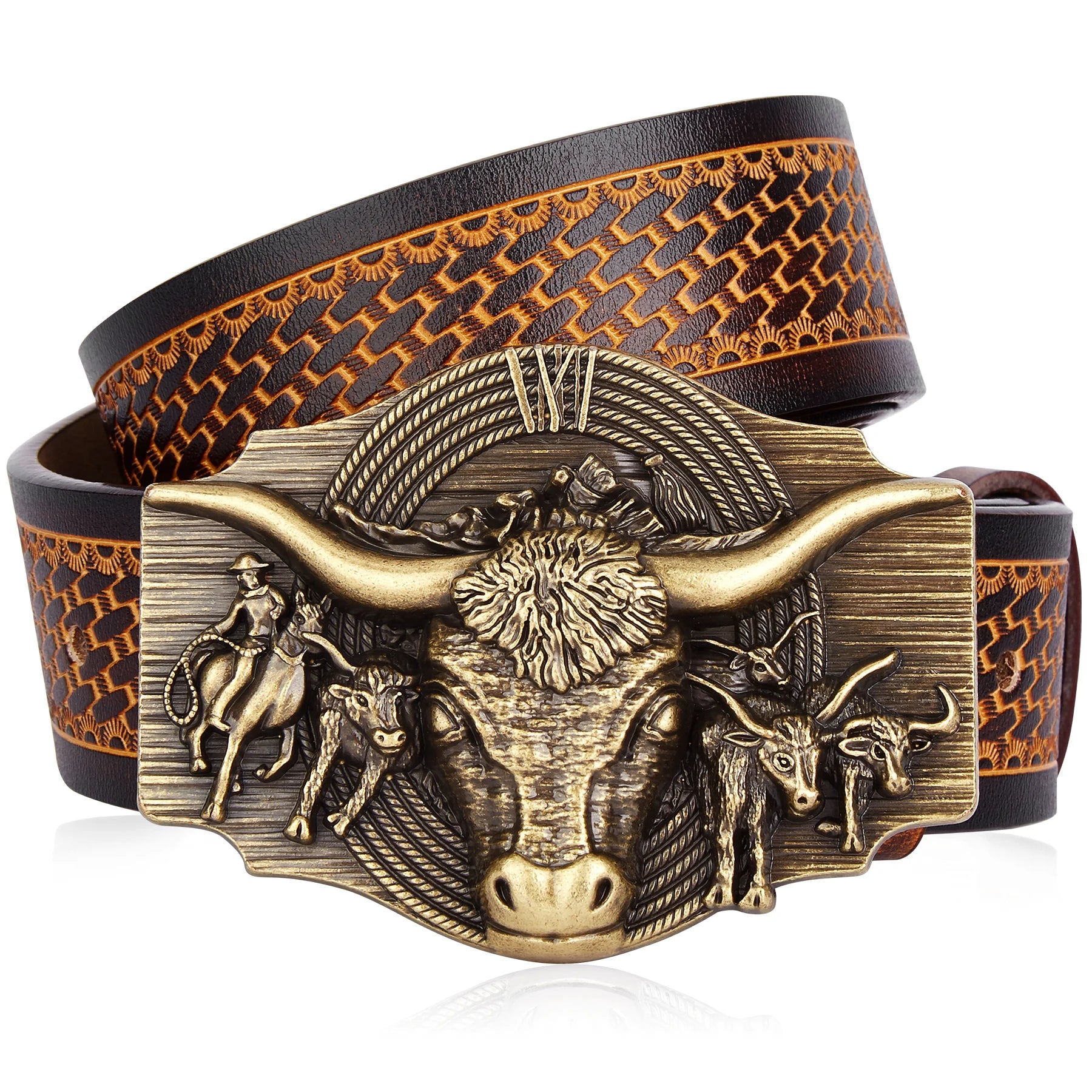 Iron Bull Genuine Leather Belt