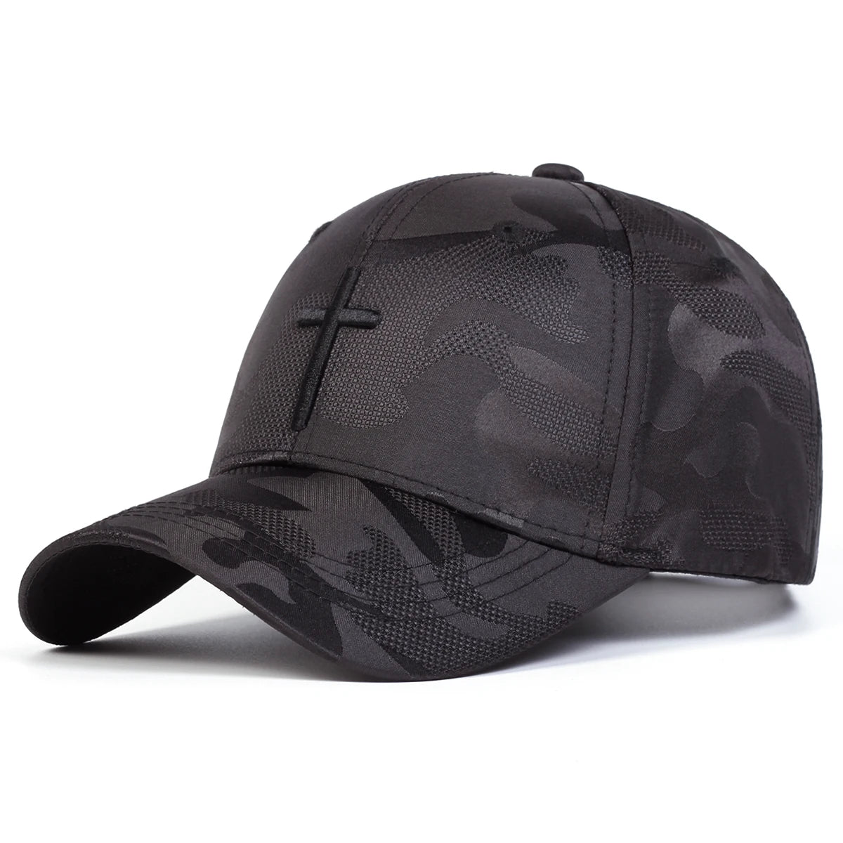 Black Camo Cross Cap