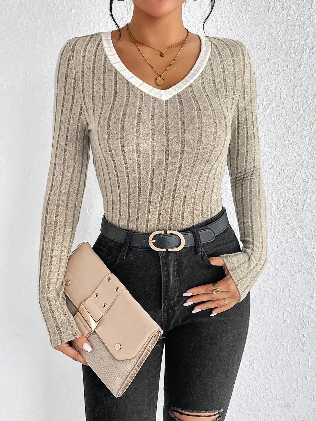 Chic Luxe V-Neck Top