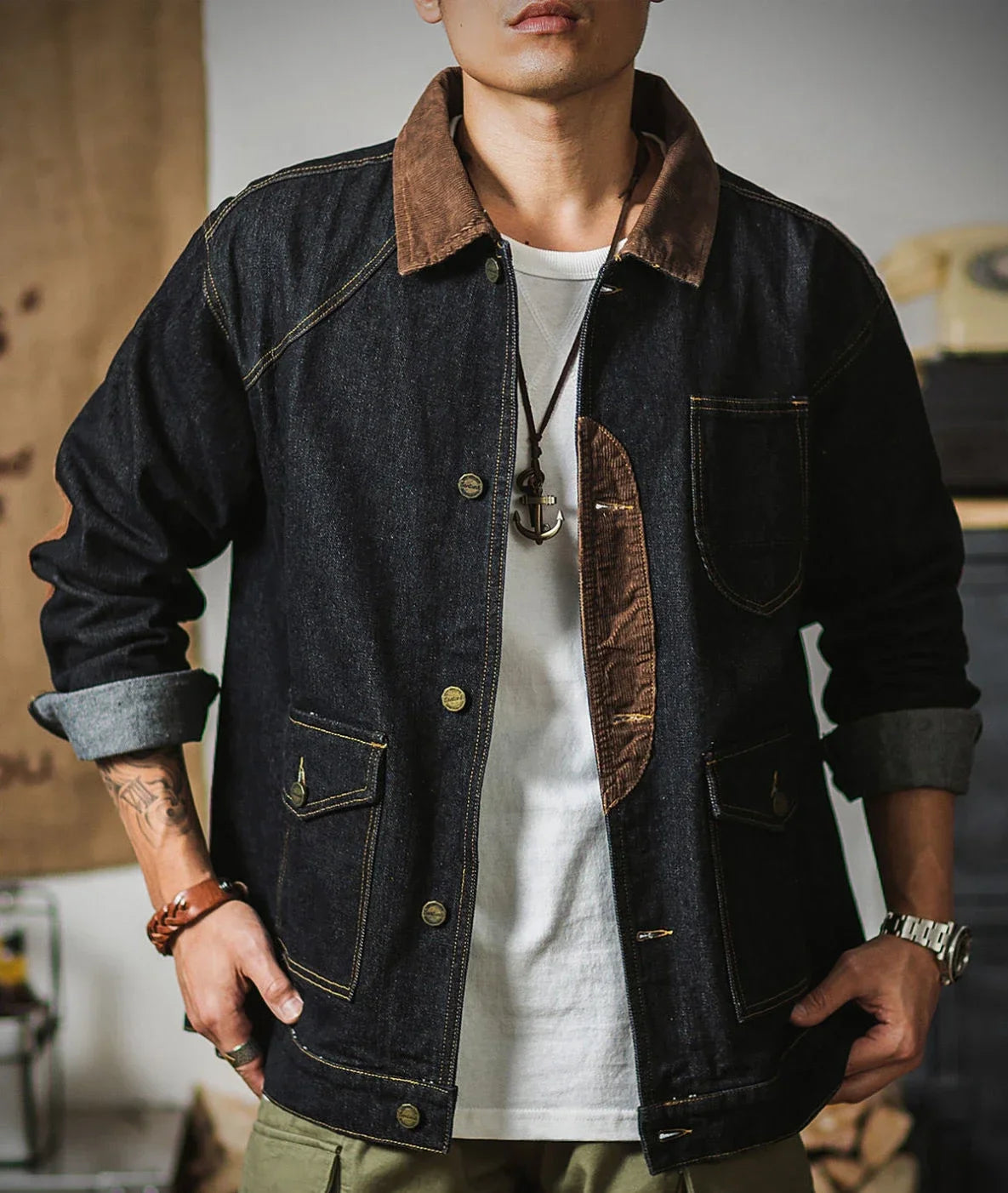 Heritage Black Denim Jean Jacket