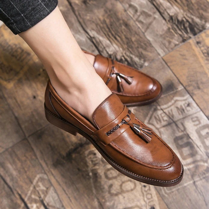 Classic Split Leather Loafers