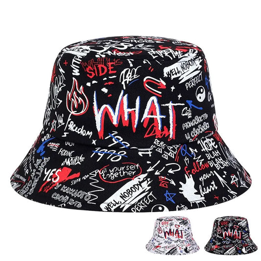 WHAT! Graffiti Bucket Hat