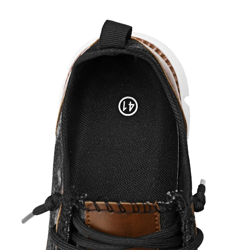 Classic Black Canvas Loafers