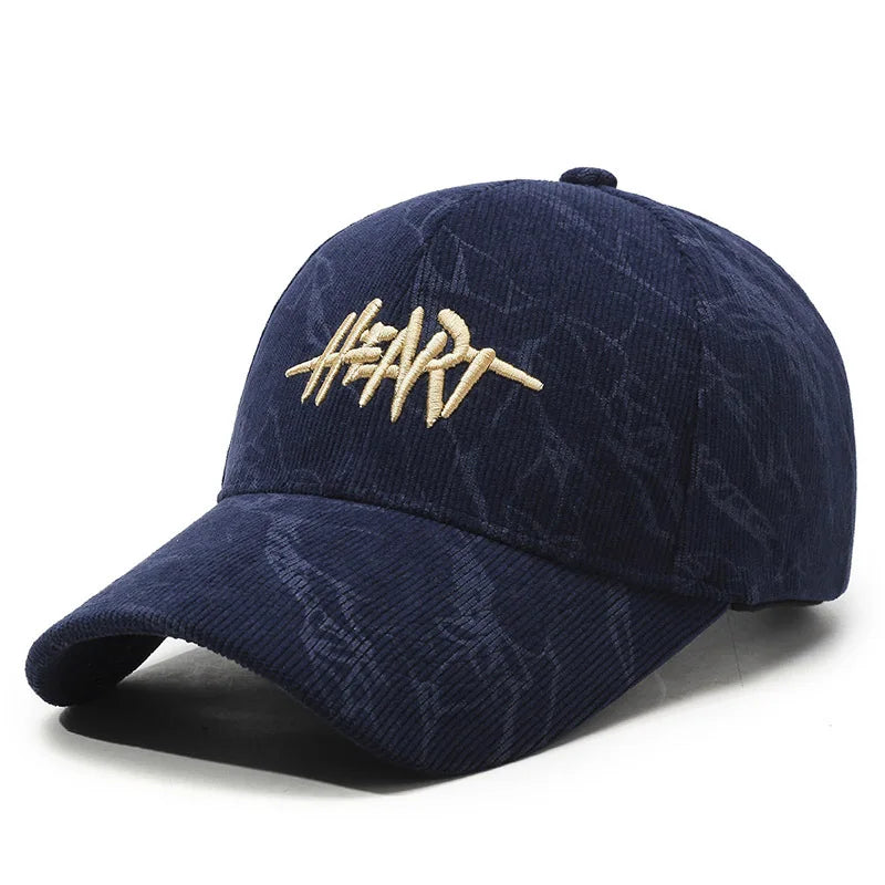 Corduroy Heart Cap