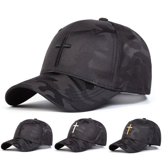 Black Camo Cross Cap