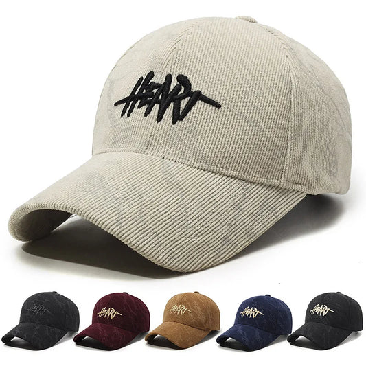 Corduroy Heart Cap