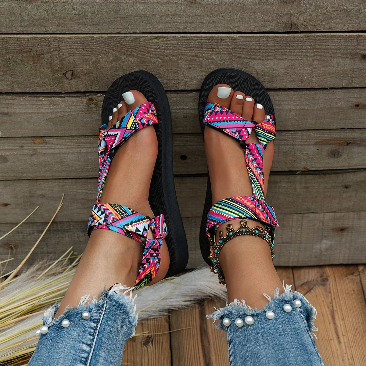 Sun Drift Platform Sandals