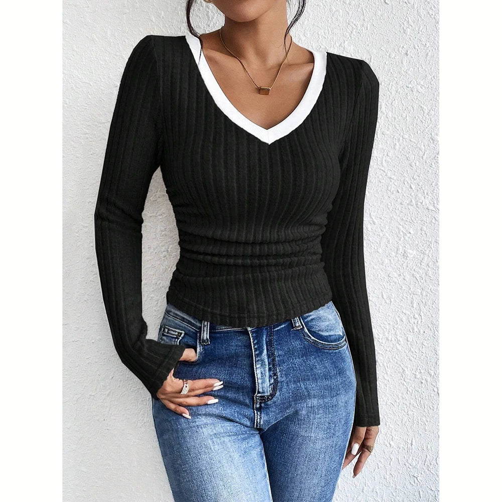 Chic Blend V-Neck Top