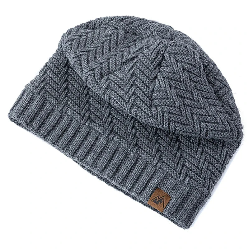 Peak Label Knit Beanie