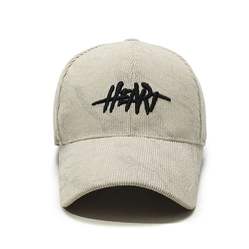 Corduroy Heart Cap