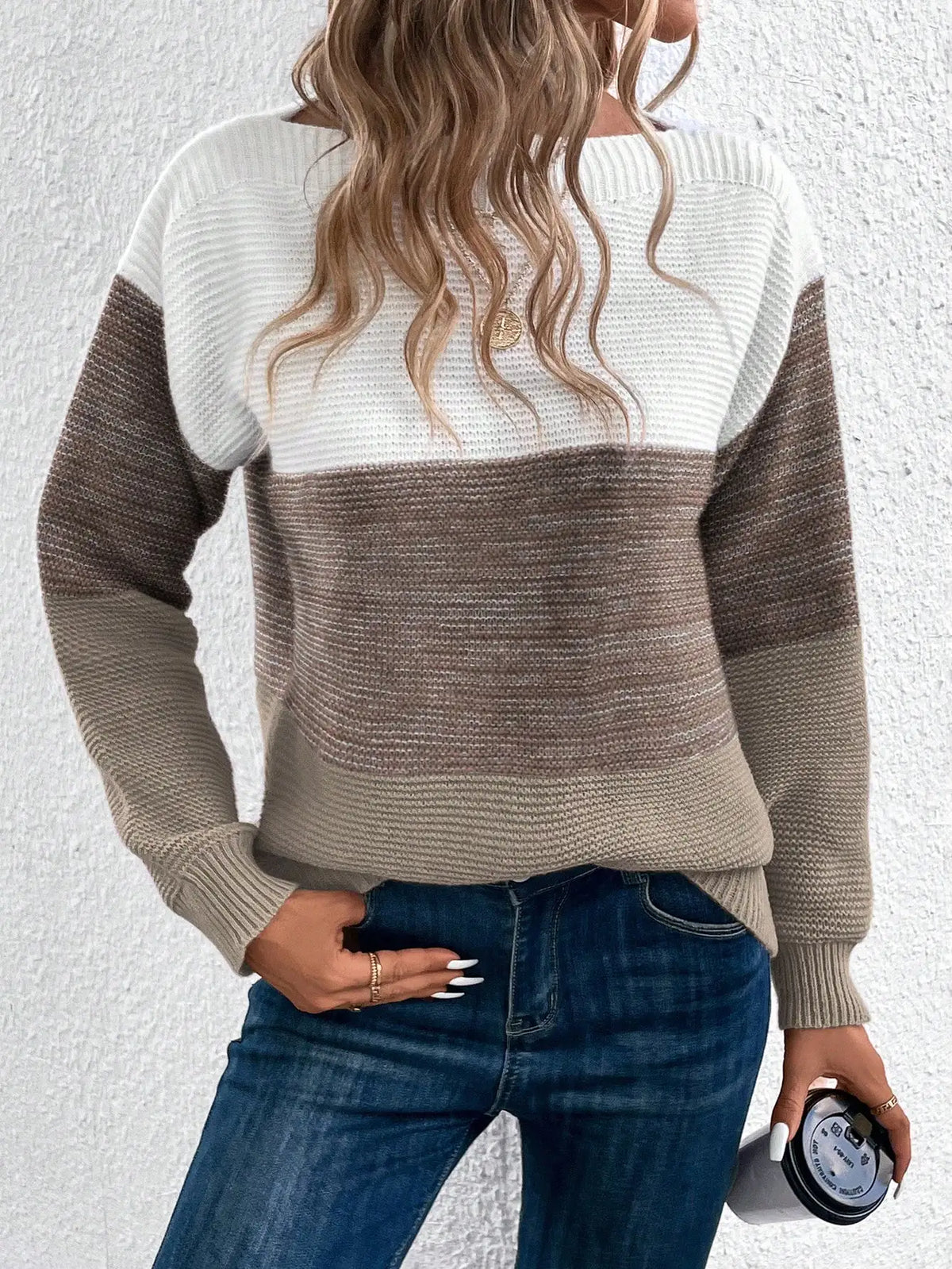 Cozy Trio Tone Sweater
